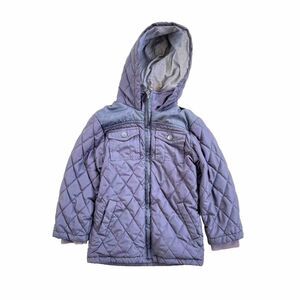 OshKosh B'gosh Boys' Blue Hooded Diamond Quilted Jacket Size 6